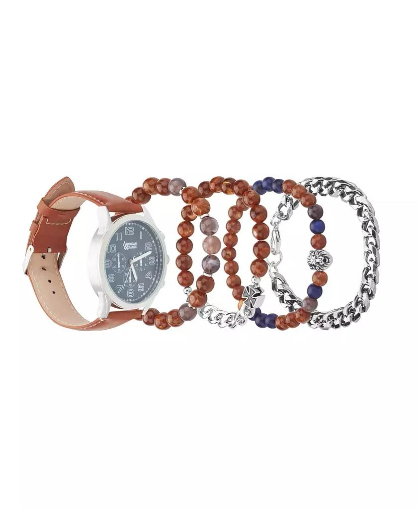 American Exchange Men's Quartz Cognac Polyurethane Strap Watch 2