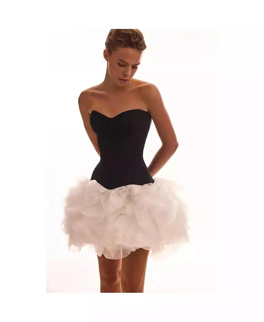 Milla Women
s Smart heart-shaped low-waist black fitted corset 5