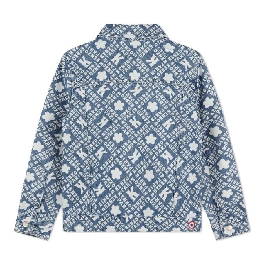 Kenzo Boys Monogram Pattern Denim Jacket 2