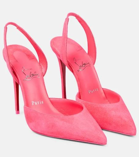 Christian Louboutin O Kate 100 suede slingback pumps 1