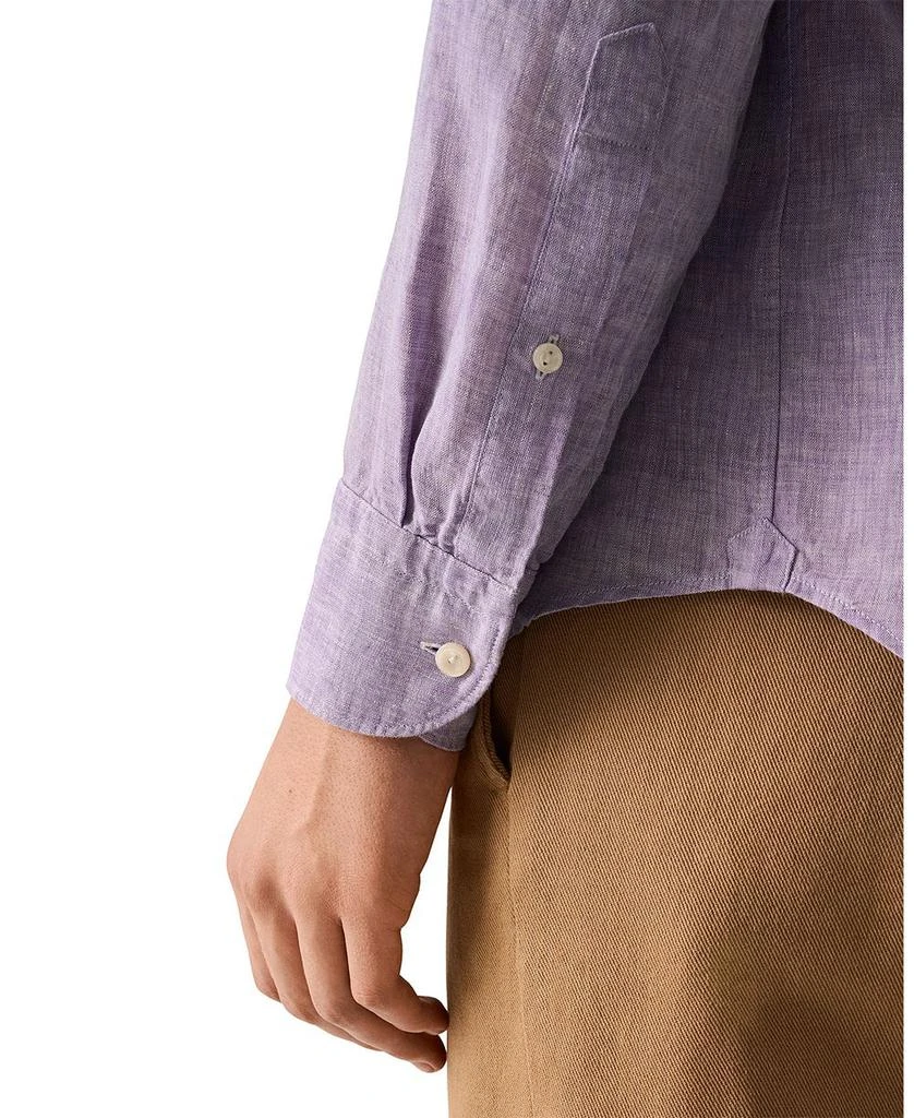 Eton Contemporary Fit Solid Linen Shirt 3