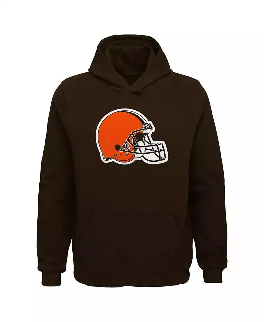 Outerstuff Big Boys Brown Cleveland Browns Team Logo Pullover Hoodie