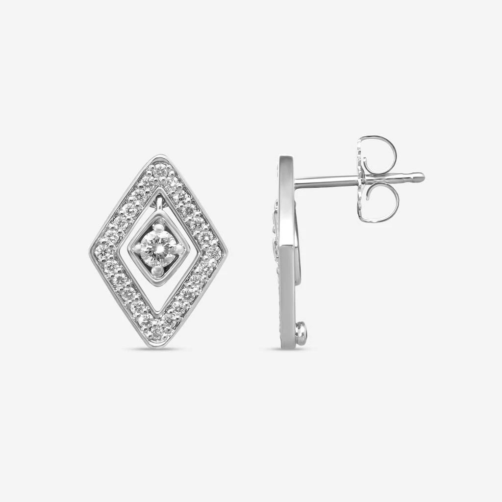 Roberto Coin Roberto Coin 18K White Gold Diamond Stud Earrings 111481AWERX0-copy 3
