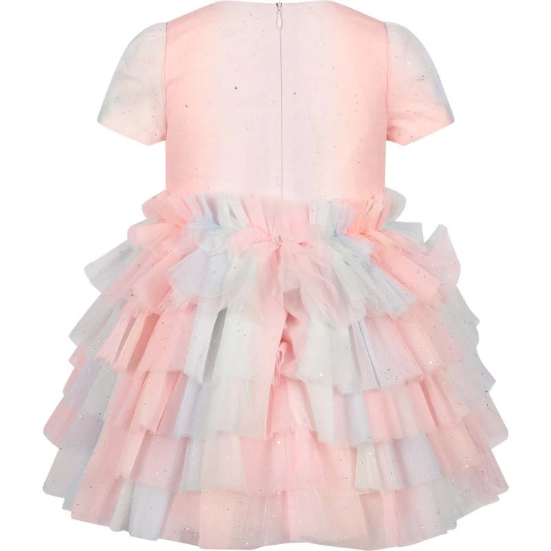 Charabia Tiered design tutu dress in pink and blue 2