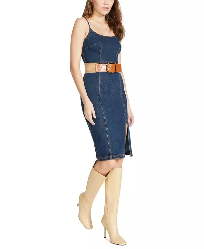 Steve Madden Women's Croc-Embossed Stretch Belt 8