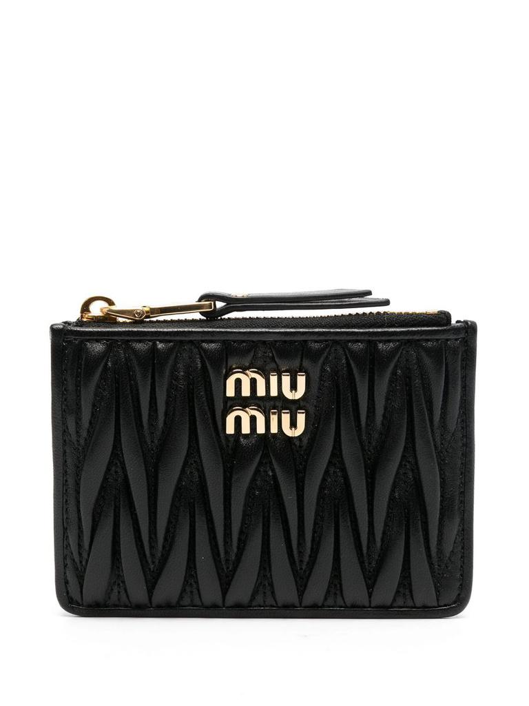 【MIU MIU】MATELASSE CARD WALLET Miu Miu Matelassé Nappa Leather Card Holder | Saks Fifth Avenue