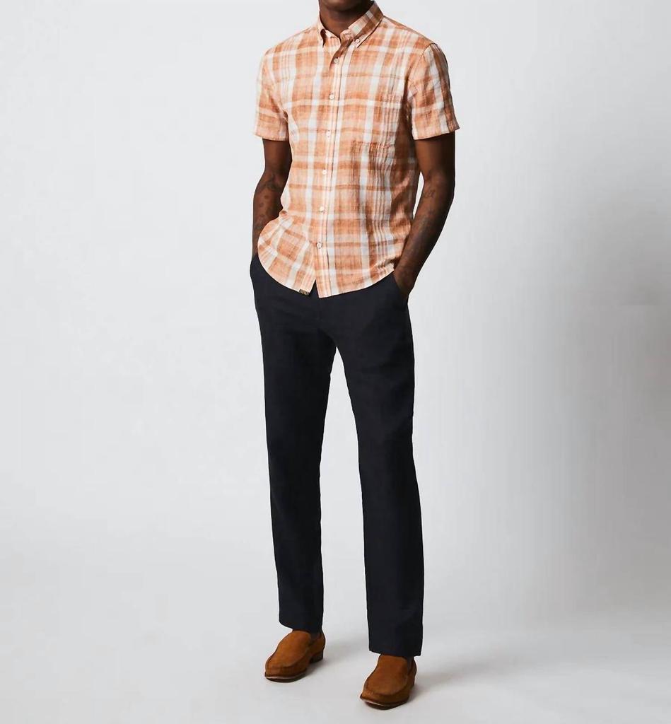Billy Reid Men's Tuscumbia Shirt Button Down In Clay, Natural