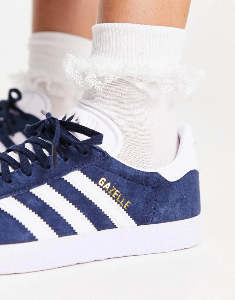 Adidas adidas Originals gazelle trainers in navy 4