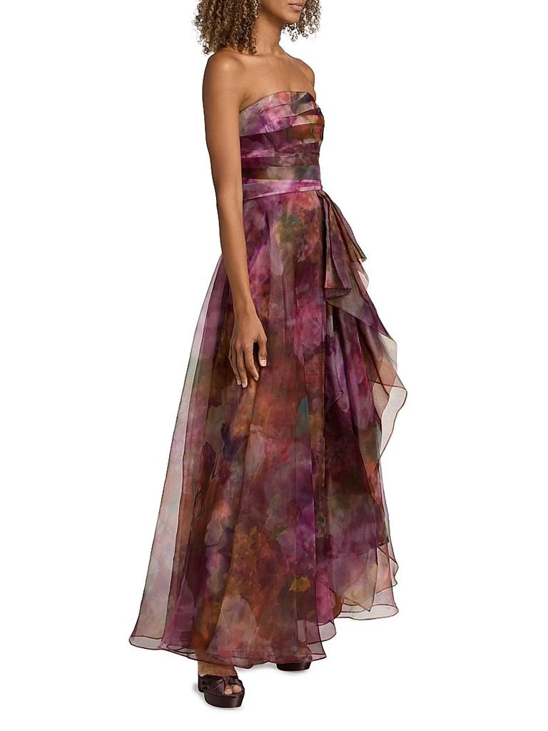 Theia Floria Organza Strapless Gown 4