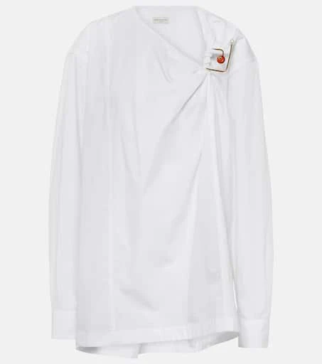 Dries Van Noten Embellished cotton poplin blouse 1
