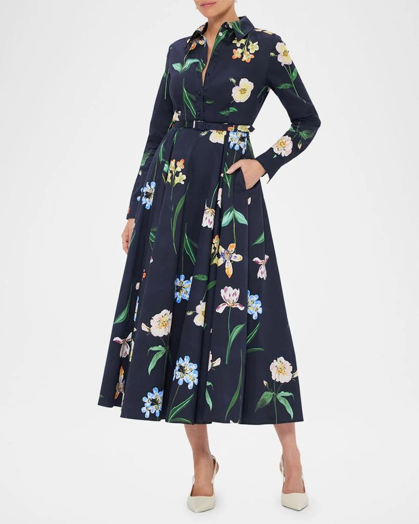 knee length dresses for ladies Zara One Shoulder Midi Dress - Olive Palm main image 1