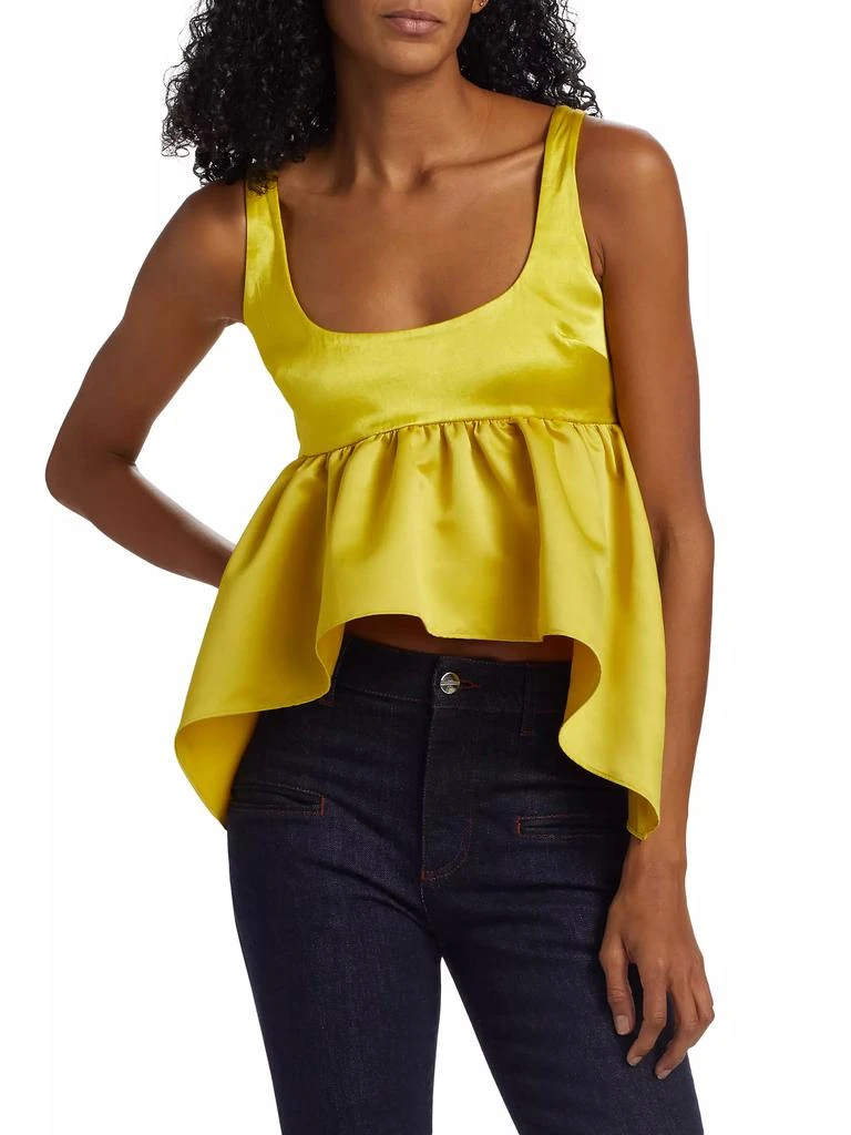 Azeeza Esme Satin Sleeveless Peplum Top 3