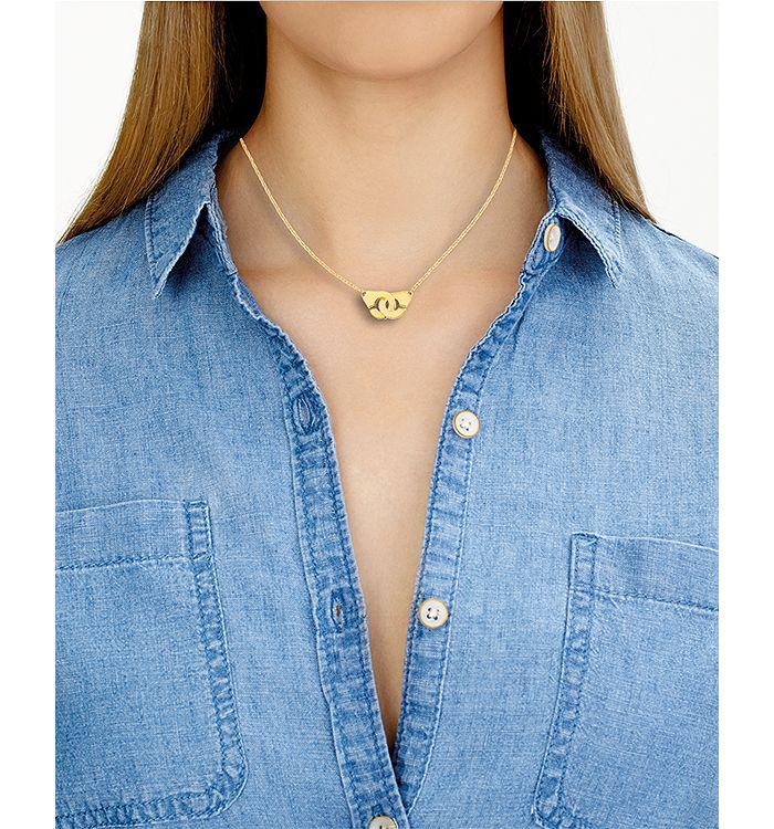 Dinh Van 18K Yellow Gold Menottes Pendant Necklace, 16.5"