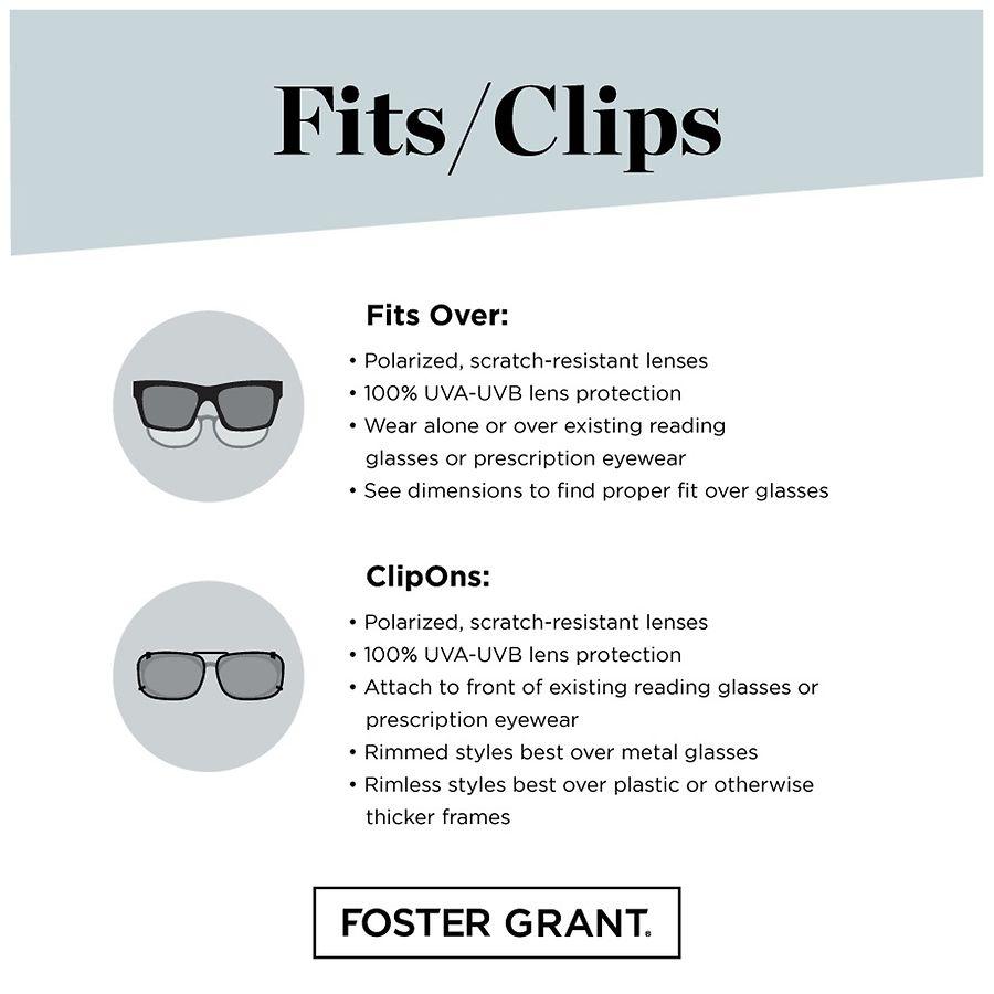 Foster Grant Clip-Ons Sunglasses