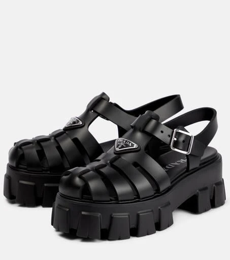 Prada Monolith platform sandals 5