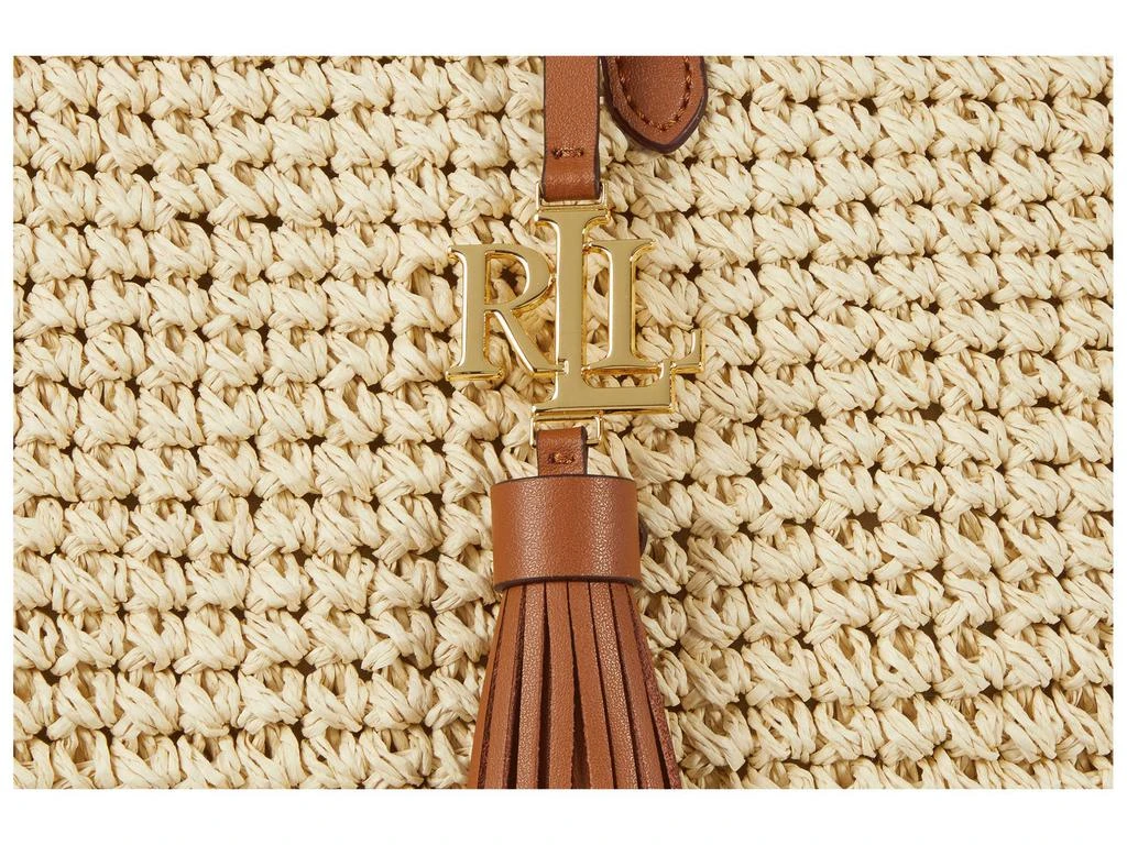 Ralph Lauren Crochet-Straw Medium Whitney Tote 4