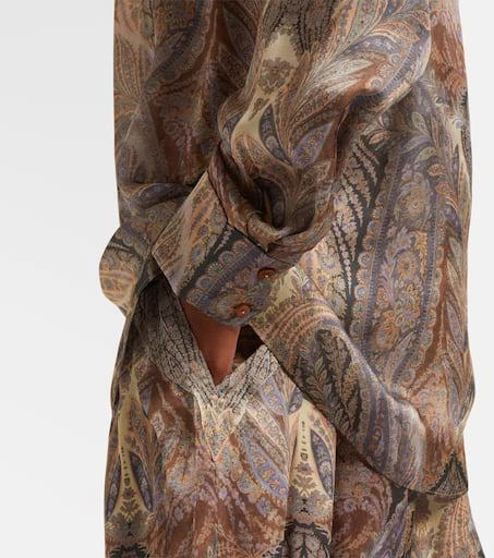 Zimmermann Hypnotic paisley silk satin shirt 5