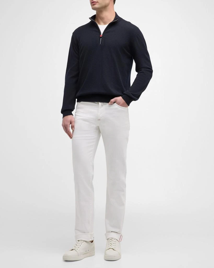 Kiton Men's Cashmere Quarter-Zip Sweater 2