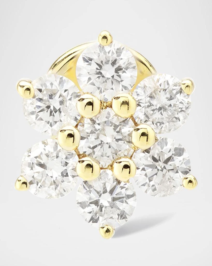 Persée Seven Diamond Flower Stud Earring, Single 1