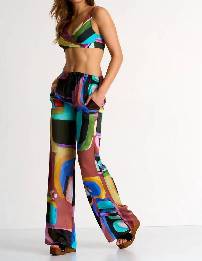 Shan Soie Silk Pant In Print