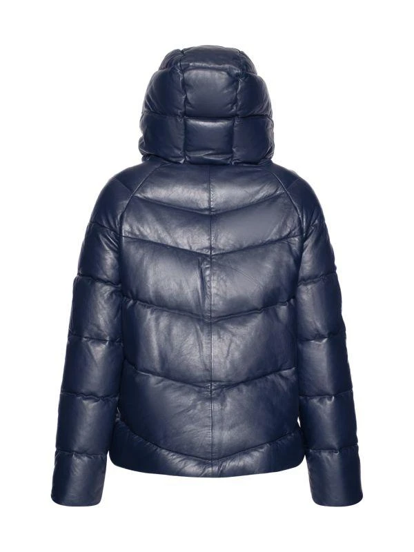 WOLFIE FURS Leather Down Puffer Jacket 3