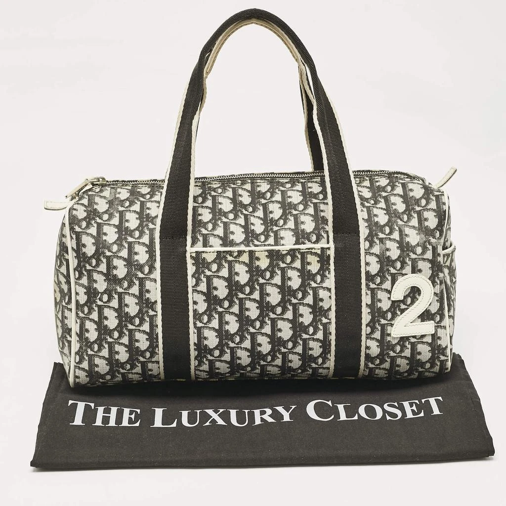 Dior Dior Black Diorissimo Coated Canvas and Patent Leather Girly Boston Bag 14