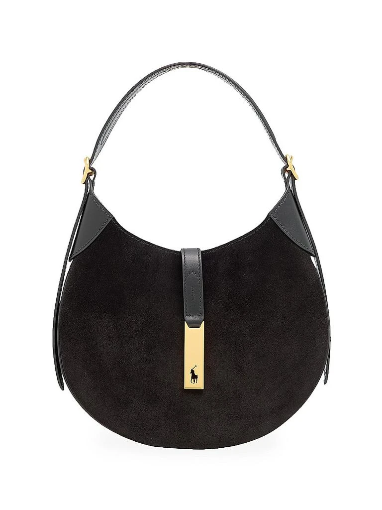 Ralph Lauren Polo ID Small Suede Shoulder Bag