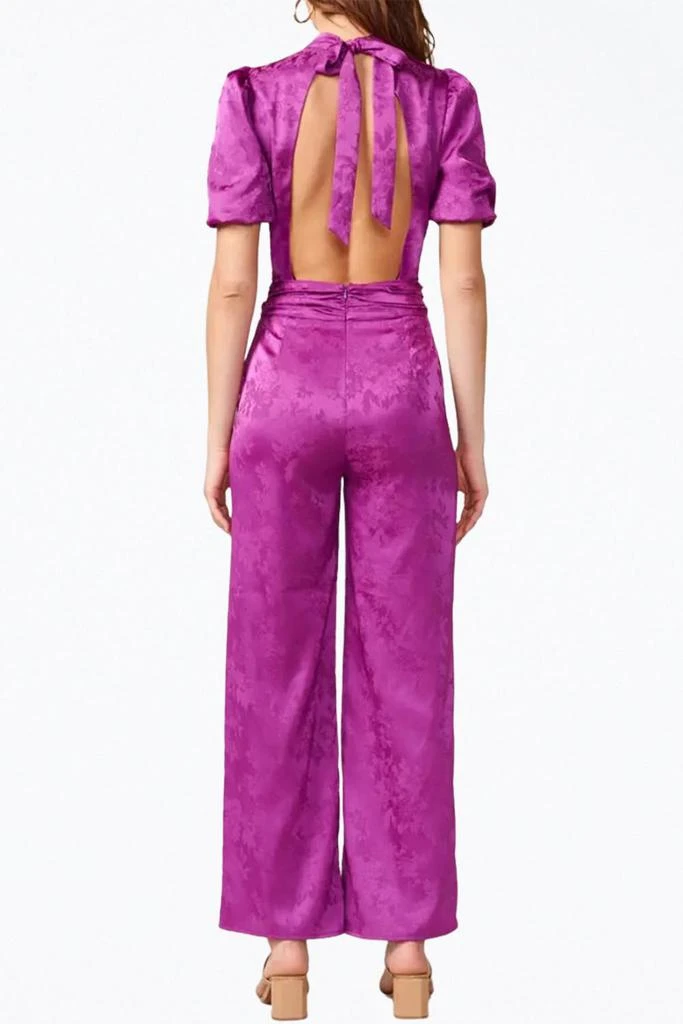 Adelyn Rae Adelyn Rae - THEO OPEN-BACK SATEEN JACQUARD JUMPSUIT 2