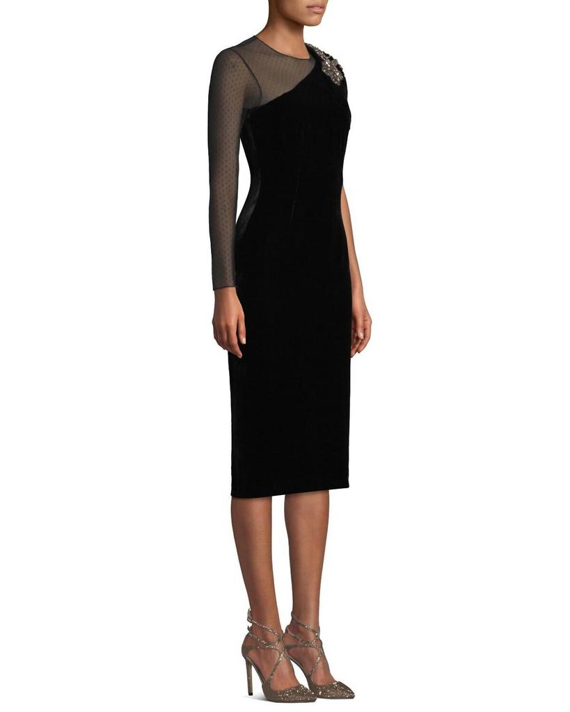 Sachin & Babi Sachin & Babi - Bali One Shoulder Velvet Lace Crystal Dress