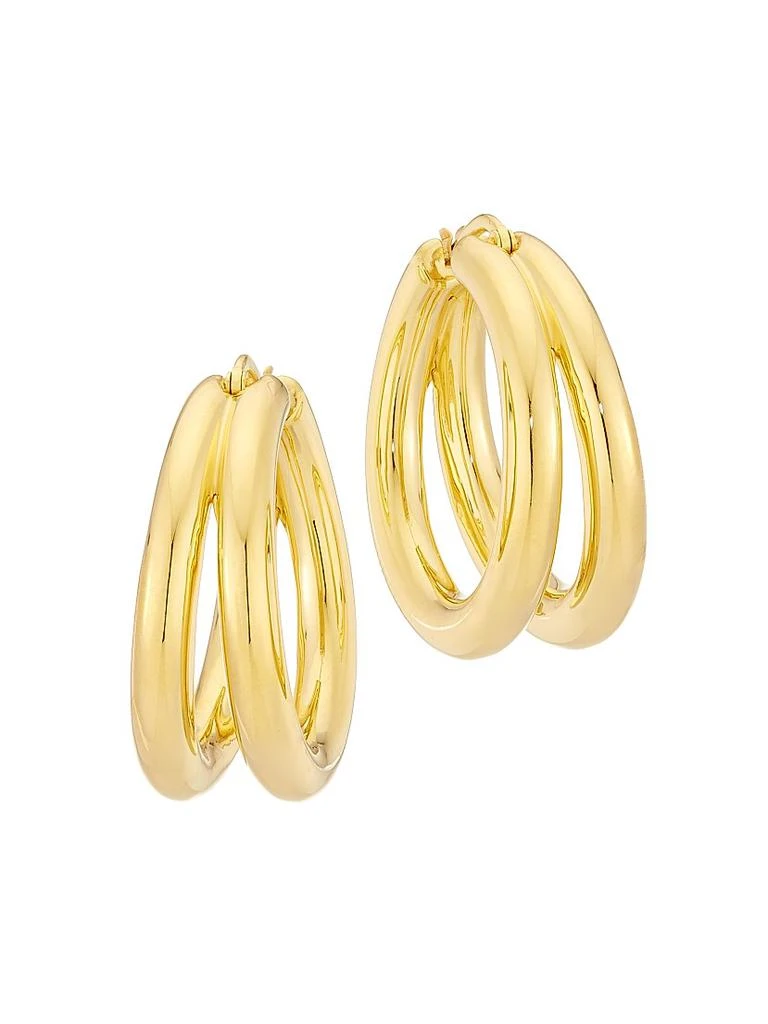 Roberto Coin 18K Yellow Gold Double Hoop Earrings/32MM