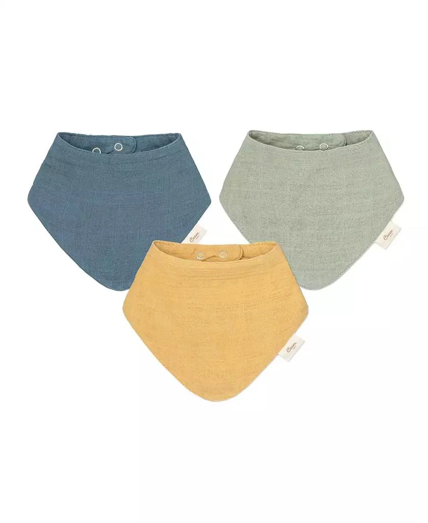 Crane Baby Baby Boys Bandana Muslin Bibs, 3 Piece Set