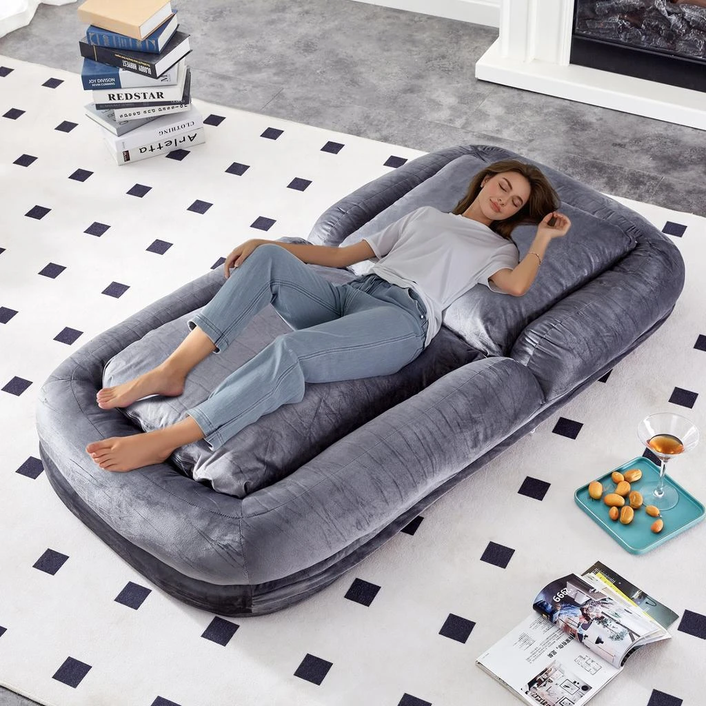 Streamdale Furniture Streamdale Folding Plush Floor Lounge Chair - Adjustable 3
