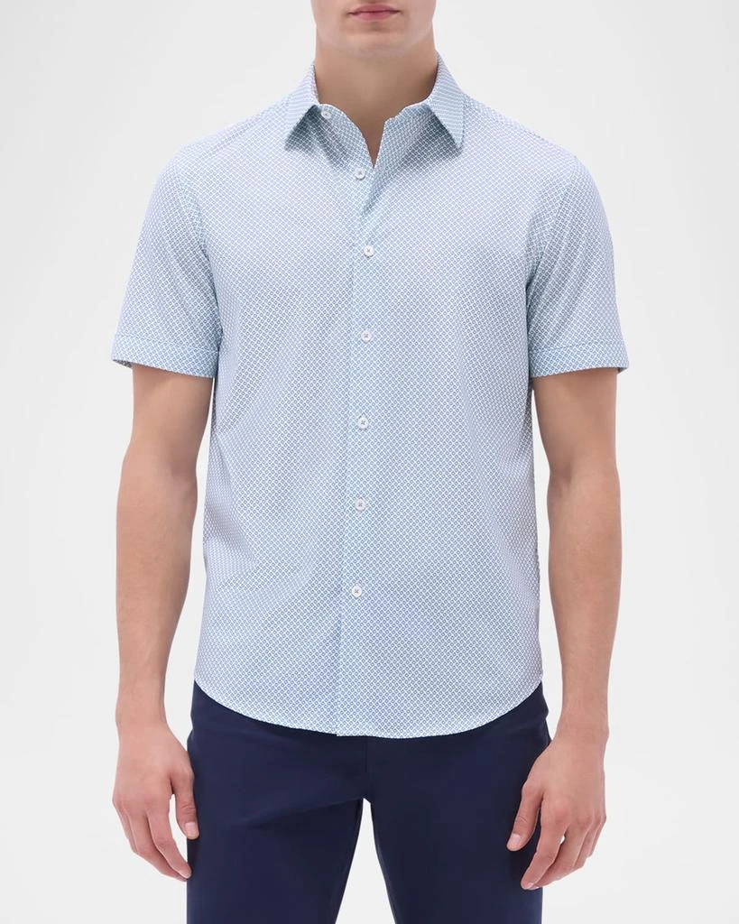 BUGATCHI Men's Miles OoohCotton Geometric Short-Sleeve Shirt 4