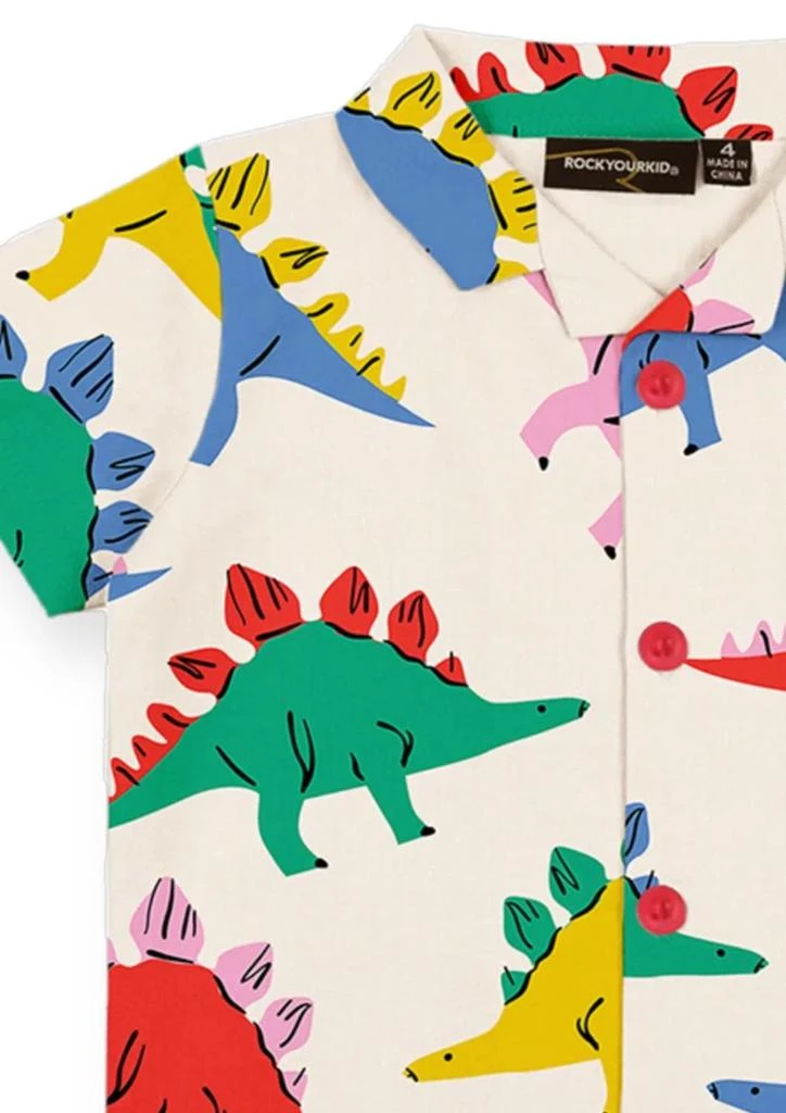 Rock Your Baby Rock Your Baby - Boy's Dino Time Button Down Shirt 2