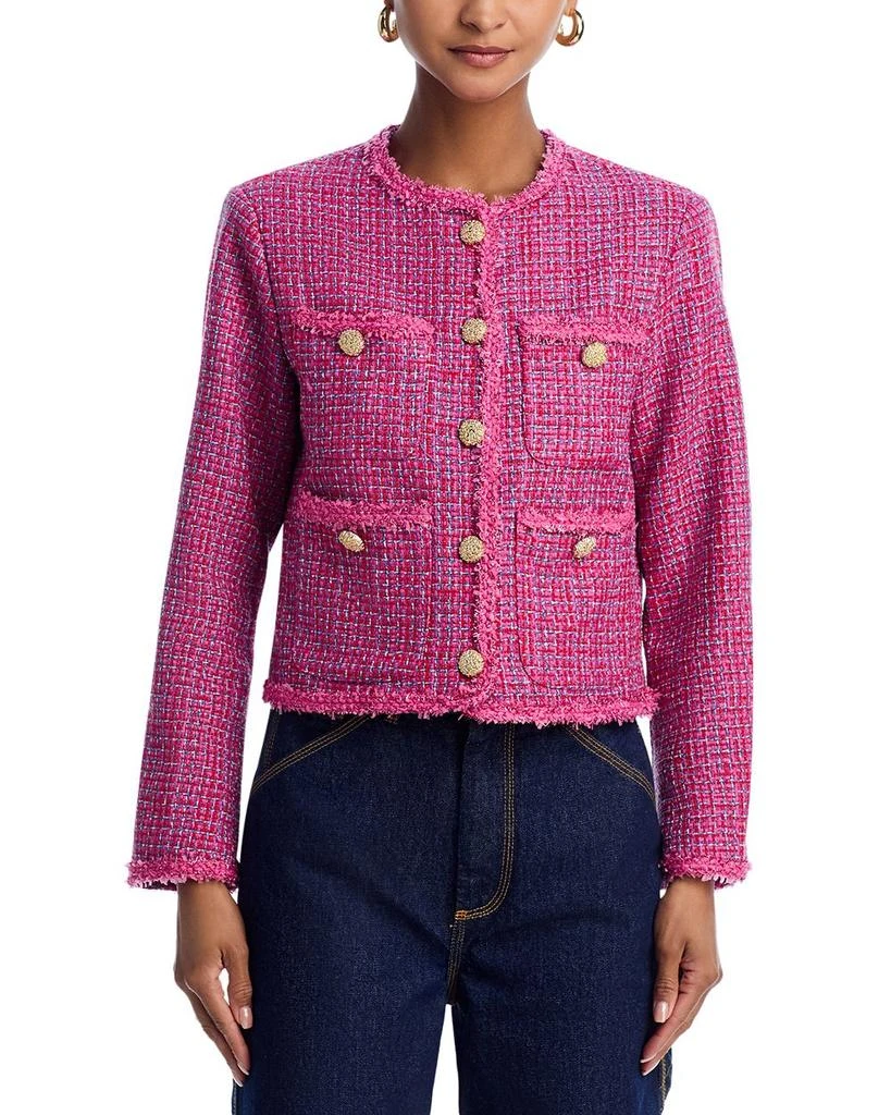 AQUA Four Pocket Tweed Jacket - Exclusive 7