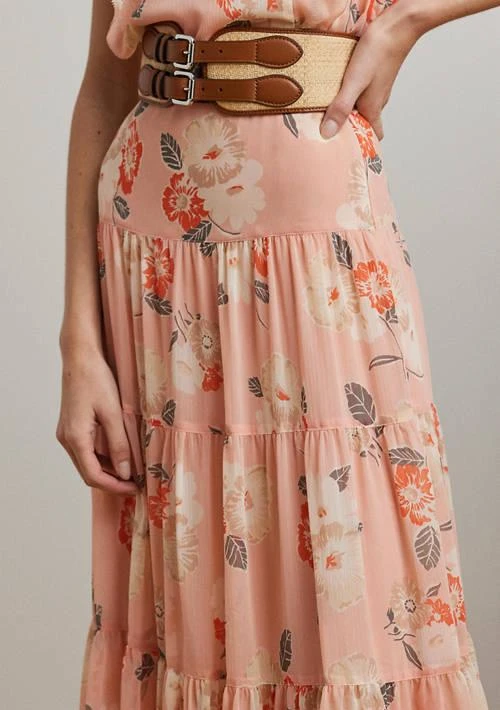Ralph Lauren Ralph Lauren Floral Crinkle Georgette Tiered Skirt 3