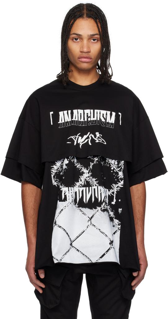 トップス JULIUS DRAPE TOP ver.2 BLACK Black Drape Long Sleeve T-Shirt by Julius on Sale