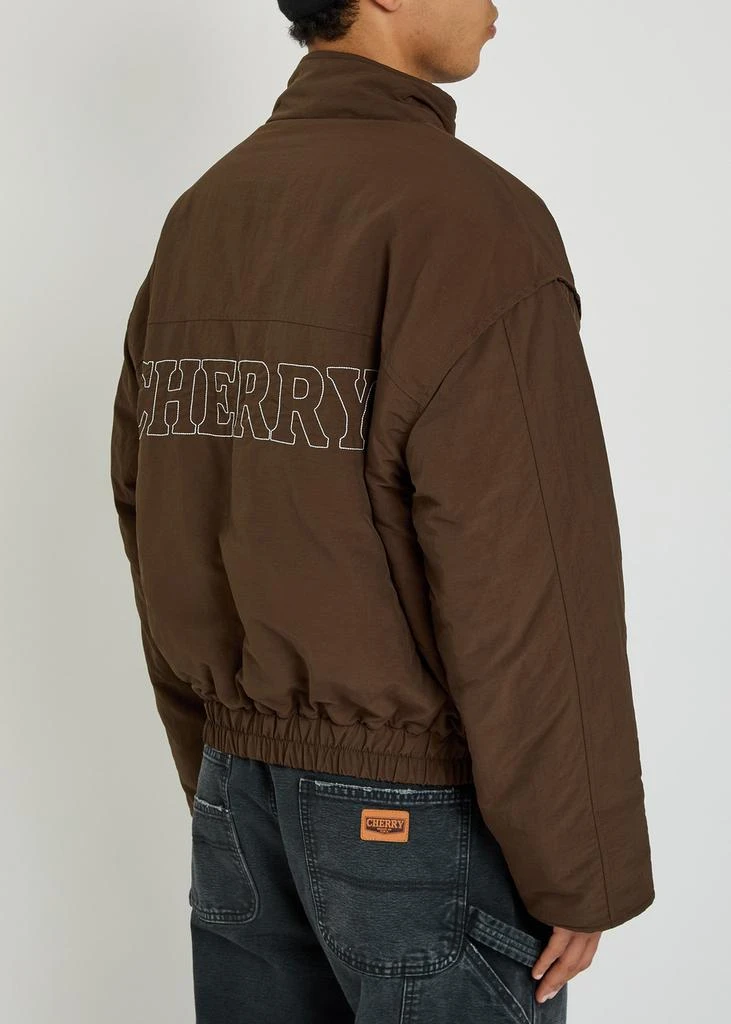 CHERRY LOS ANGELES Pit Crew logo-embroidered padded nylon jacket 3