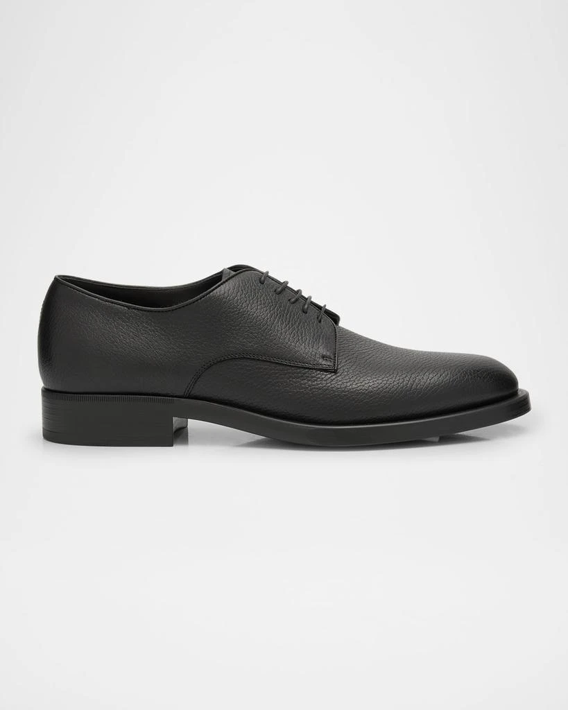 Giorgio Armani Men's Grained Leather Derby Shoes 1