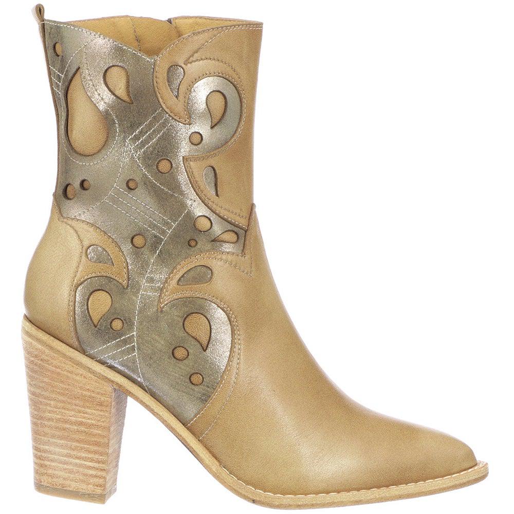 Lucchese Twyla Metallic Pointed Toe Booties