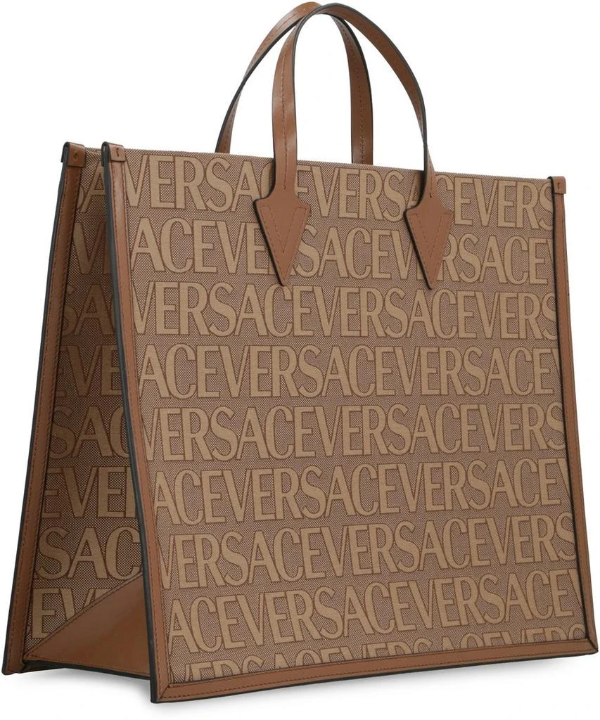 Versace Versace Canvas And Leather Shopping Bag 3