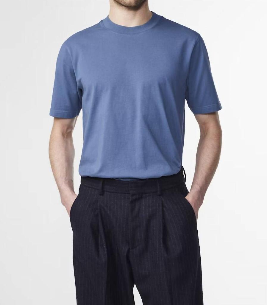 NN07 Adam Casual Pima Tee In Bering Sea