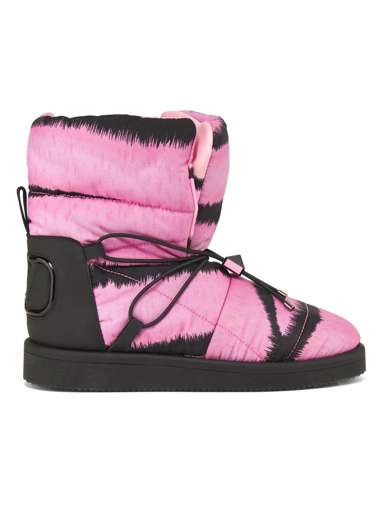 Valentino 25MM Tie-Dye Leather 
Textile Winter Boots 1