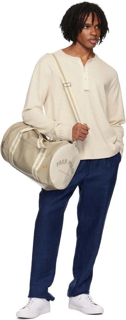Fred Perry Taupe Classic Barrel Bag 4