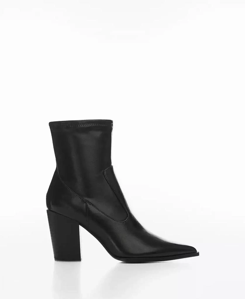 Mango Women's Pointy Elasticated Ankle Boots 1