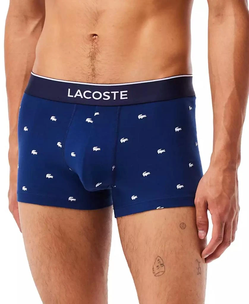 Lacoste Men's 3-Pack Lifestyle All Over Print Trunks 2