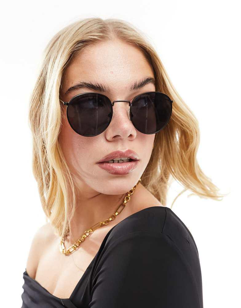 Weekday Weekday Explore round sunglasses in black