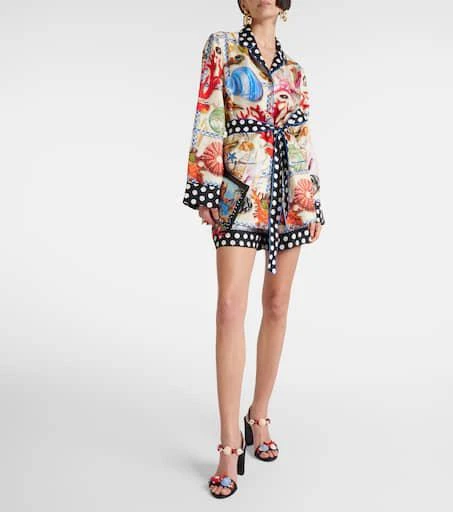 Dolce 
Gabbana Capri printed silk satin shirt 2