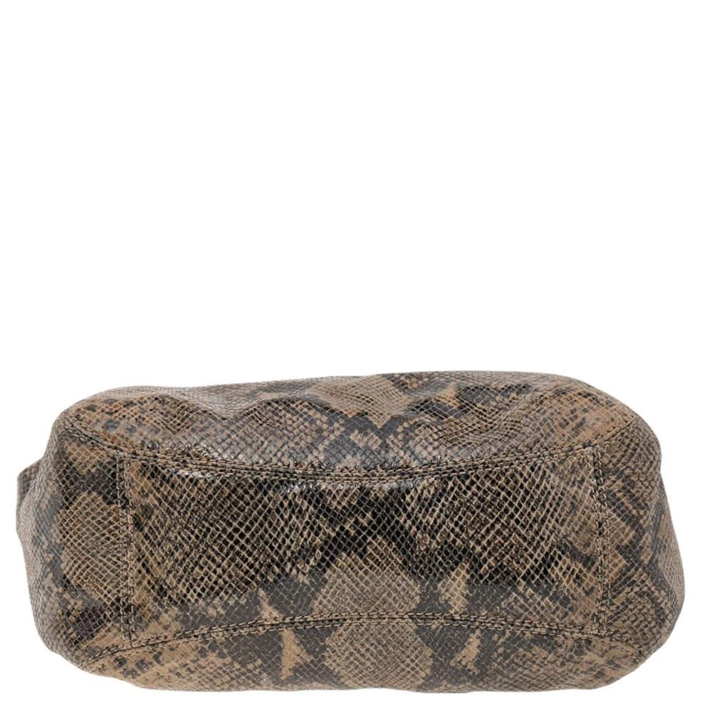 Michael Kors MICHAEL Michael Kors Brown Python Embossed Leather Hobo 6