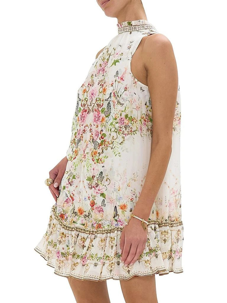 knee length dresses for ladies Retro rose garden mini dress  remulia
